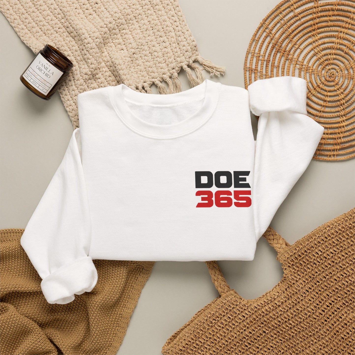 Crewneck Sweatshirt — "Different Over Everybody 365" Motivational Streetwear