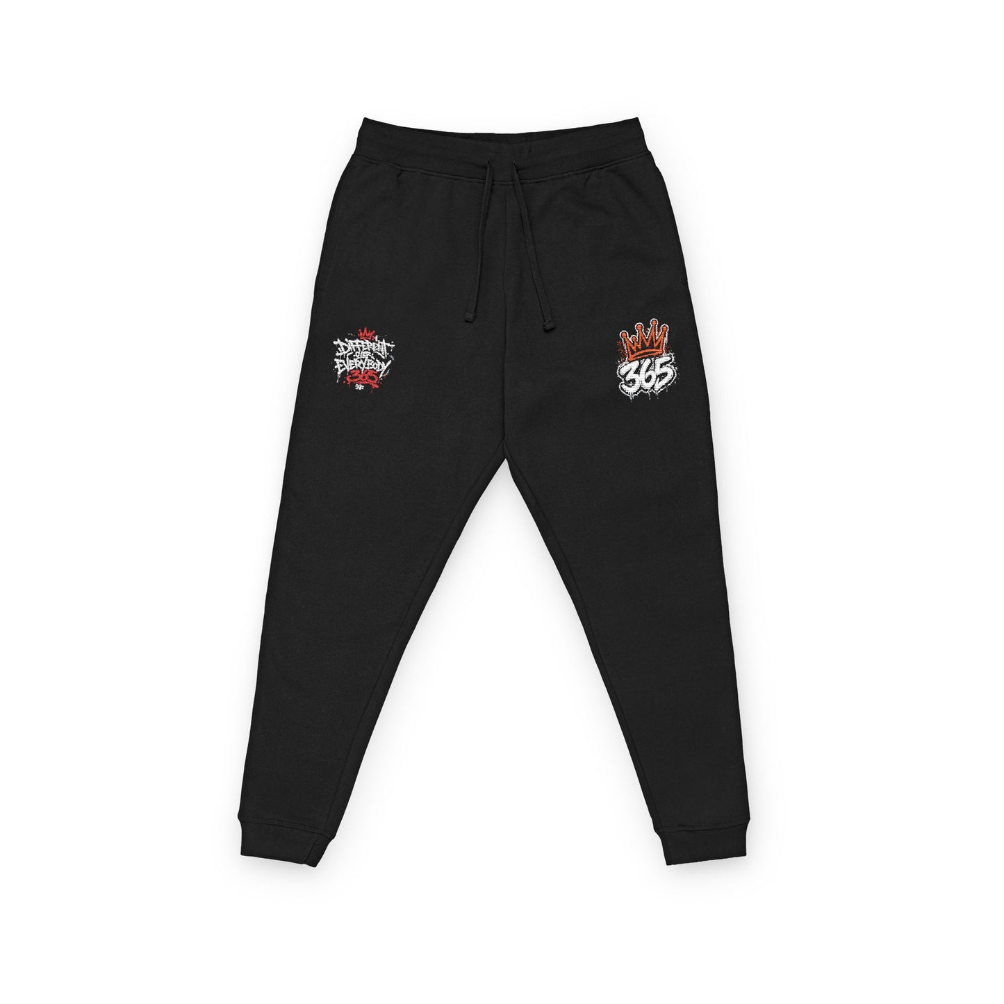 Floral Skull Embroidered Fleece Joggers
