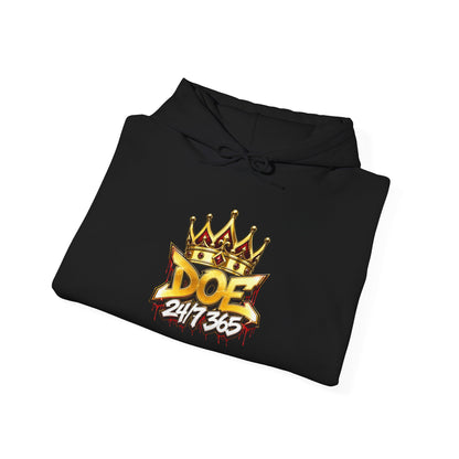 Doe 24/7/365 Crown Hoodie — Streetwear Graphic Pullover