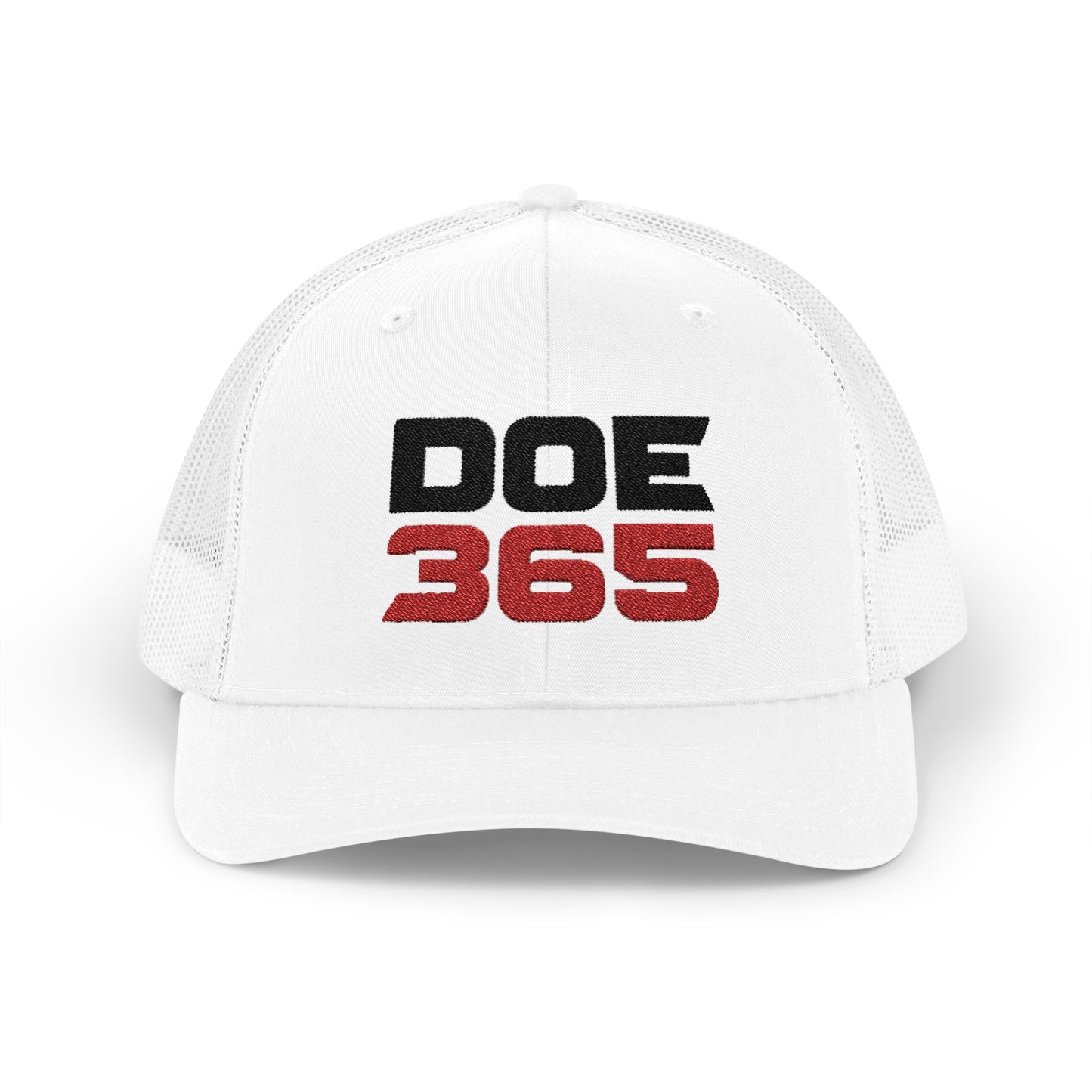 Doe 365 Snapback Trucker Hat — Bold Two-Tone Logo Cap