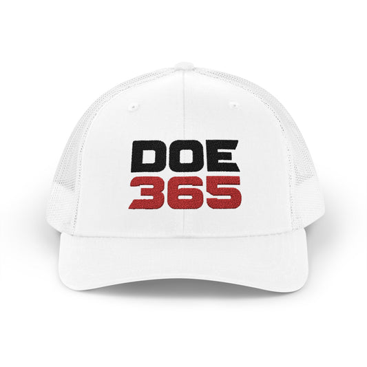 Doe 365 Snapback Trucker Hat — Bold Two-Tone Logo Cap