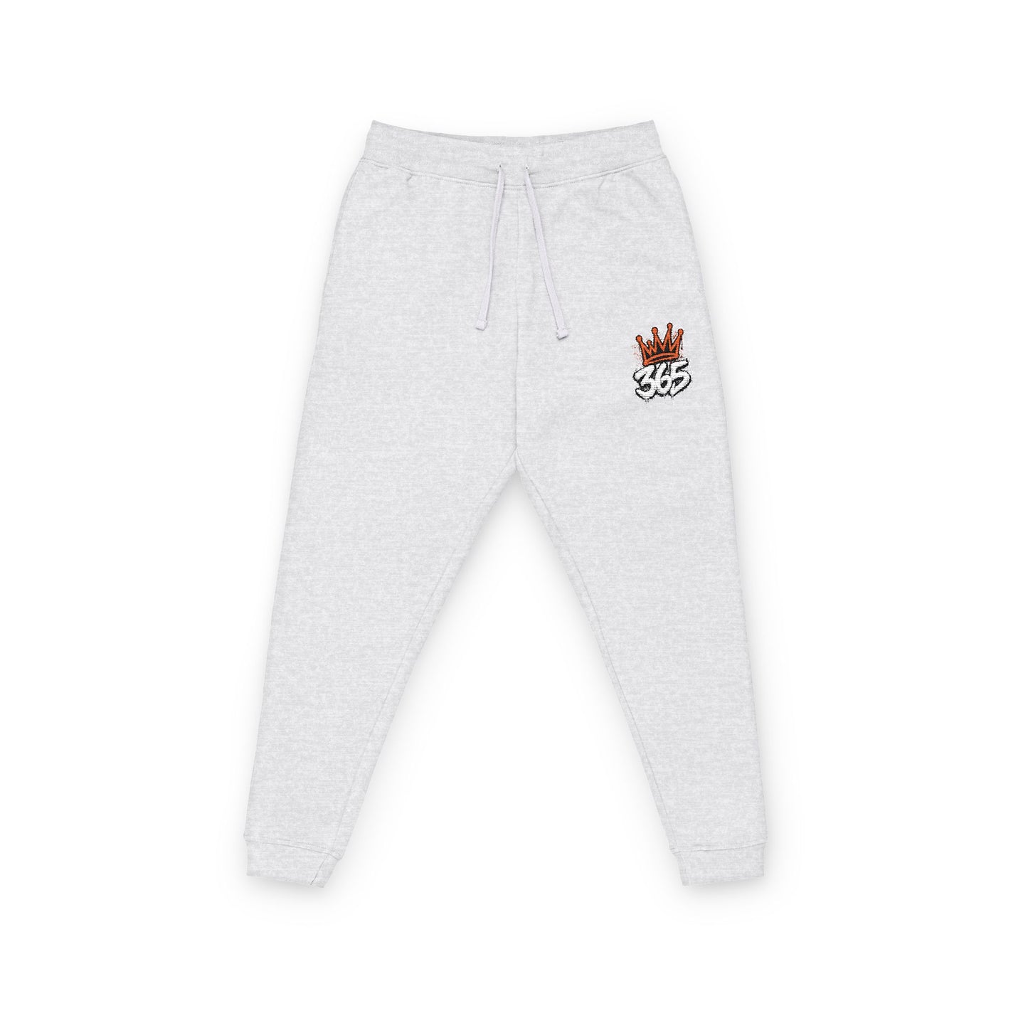 Flame Skull Embroidered Fleece Joggers