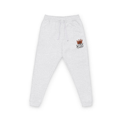 Flame Skull Embroidered Fleece Joggers
