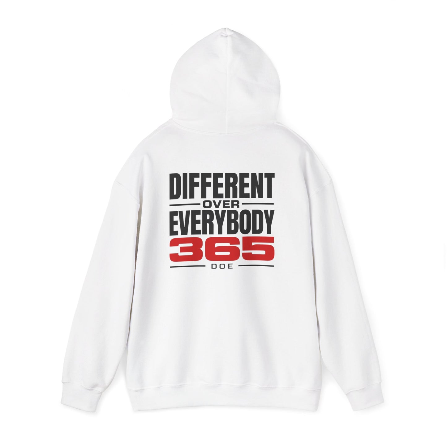 Doe365 Hoodie — Minimal Chest Logo Pullover Hooded Sweatshirt