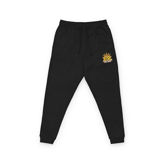 Embroidered Sunflower Joggers — Cozy Floral Fleece Sweatpants