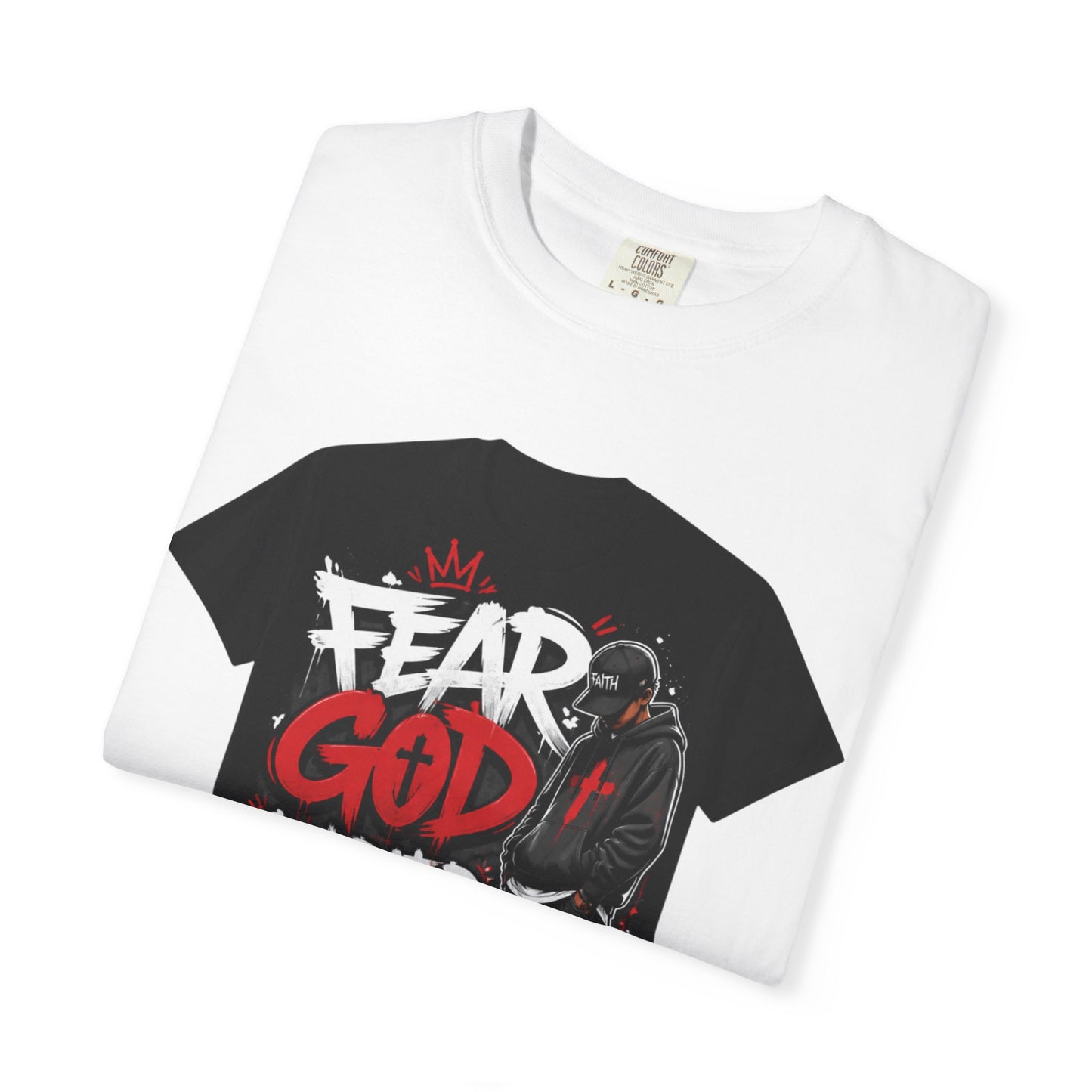 Fear God Graphic T-Shirt — Streetwear Tee with 'Fear God' Bold Graffiti Design