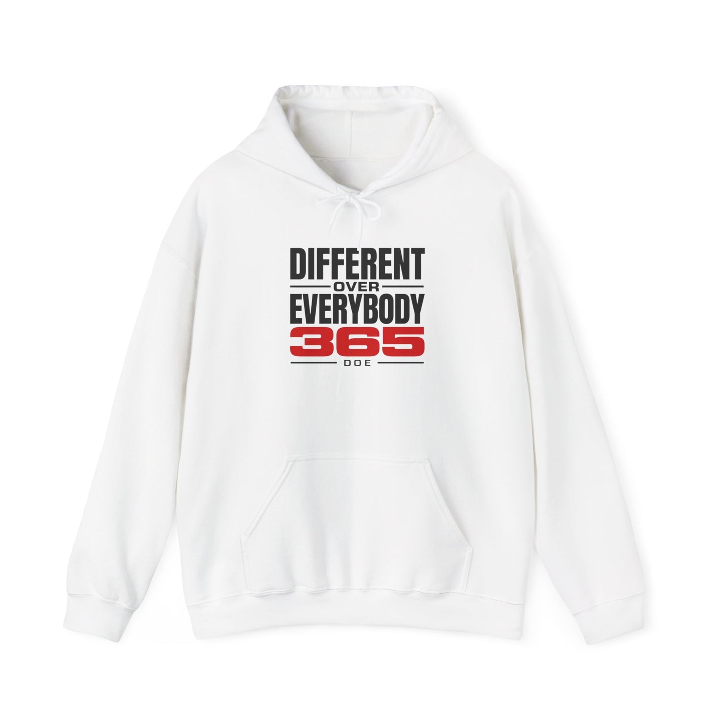Different Over Everybody 365 Hoodie – Motivational Graphic Sweatshirt