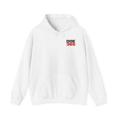 Doe365 Hoodie — Minimal Chest Logo Pullover Hooded Sweatshirt
