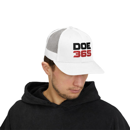 Doe 365 Snapback Trucker Hat — Bold Two-Tone Logo Cap