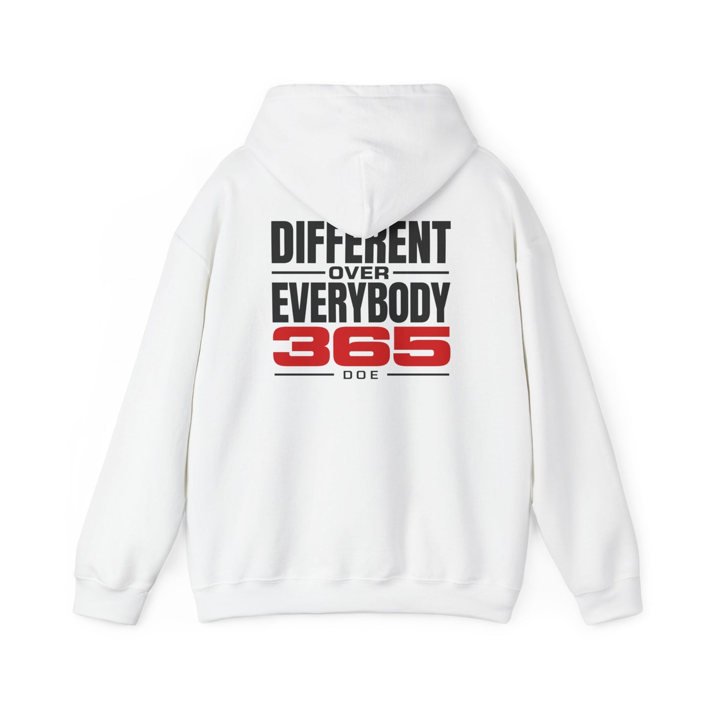 Doe365 Hoodie — Minimal Chest Logo Pullover Hooded Sweatshirt